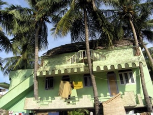 Haus um Palme